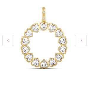 Circle of Love Gold Charm with Hearts NWOT